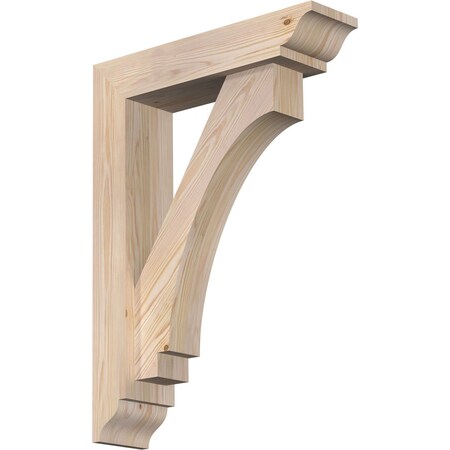 Ekena Millwork Imperial Traditional Smooth Bracket w/ Offset Brace, Douglas Fir, 5 1/2"W x 22"D x 30"H BKT0604X22X30IMP01SDF